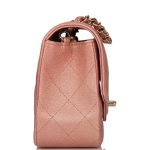 Chanel Mini Rectangular Flap Bag Pink Ombre Metallic Lambskin Light Gold Hardware - Image 6