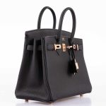 Hermes Birkin 25 Black Togo leather Rose Gold Hardware - 2021, Z - Image 2