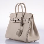Hermes Birkin 25 Craie Togo Palladium Hardware - 2020, Y - Image 3