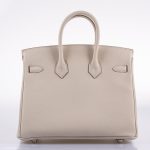 Hermes Birkin 25 Craie Togo Palladium Hardware - 2020, Y - Image 4