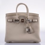 Hermes Birkin 25 Craie Togo Palladium Hardware - 2020, Y - Image 6