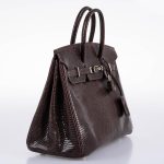 Hermes Birkin 25 Havane Nilo Lizard with Palladium Hardware - 2007, K Square - Image 2