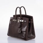 Hermes Birkin 25 Havane Nilo Lizard with Palladium Hardware - 2007, K Square - Image 9