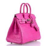 Hermes Birkin 25 Rose Shocking Matte Alligator Palladium Hardware- 2020,Y - Image 4