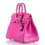 Hermes Birkin 25 Rose Shocking Matte Alligator Palladium Hardware- 2020,Y - Image 5