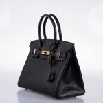 Hermes Birkin 30 Black Ostrich with Rose Gold Hardware - 2020, Y - Image 5