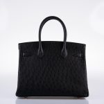 Hermes Birkin 30 Black Ostrich with Rose Gold Hardware - 2020, Y - Image 6