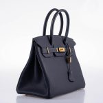 Hermes Birkin 30 Bleu (Blue) Nuit Togo with Gold Hardware - 2021, Z - Image 3
