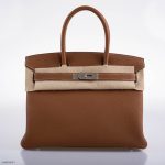 Hermes Birkin 30 Gold Togo with Palladium Hardware - 2020, Y - Image 10