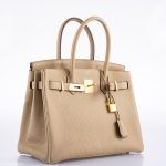 Hermes Birkin 30 HSS Trench & Craie Piping Togo Brushed Gold Hardware - 2016, X - Image 9