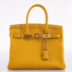 Hermes Birkin 30 Jaune Ambre Togo Gold Hardware - 2018, C - Image 11
