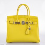 Hermes Birkin 30 Lime Epsom with Palladium Hardware - 2019, D - Image 5