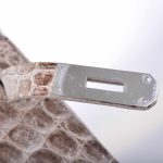Hermes Birkin 30 Matte Himalayan Niloticus Crocodile with Diamonds & White Gold Hardware - Image 19