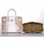 Hermes Birkin 30 Matte Himalayan Niloticus Crocodile with Diamonds & White Gold Hardware - Image 15