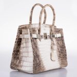Hermes Birkin 30 Matte Himalayan Niloticus Crocodile Palladium Hardware - 2010, N Square - Image 8