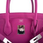 Hermes Birkin 30 Rose Pourpre Togo Palladium Hardware - 2020, Y - Image 9