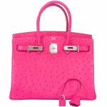 Hermes Birkin 30 Rose Tyrien Ostrich Palladium Hardware - 2020, Y - Image 3
