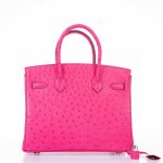 Hermes Birkin 30 Rose Tyrien Ostrich Palladium Hardware - 2020, Y - Image 8