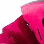 Hermes Birkin 30 Rose Tyrien Ostrich Palladium Hardware - 2020, Y - Image 6