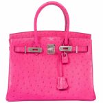 Hermes Birkin 30 Rose Tyrien Ostrich Palladium Hardware - 2020, Y