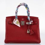 Hermes Birkin 30 Rouge Garance Togo with Palladium Hardware - 2007, K Square - Image 13