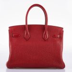 Hermes Birkin 30 Rouge Garance Togo with Palladium Hardware - 2007, K Square - Image 4