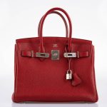 Hermes Birkin 30 Rouge Garance Togo with Palladium Hardware - 2007, K Square - Image 5