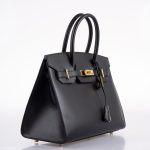 Hermes Birkin 30 Sellier Black Veau Monsieur Leather Gold Hardware - 2020, Y - Image 2
