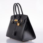 Hermes Birkin 30 Sellier Black Veau Monsieur Leather Gold Hardware - 2020, Y - Image 8