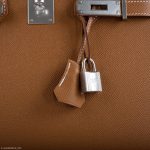 Hermes Birkin 30 Sellier Gold Madame Grain leather Palladium Hardware - 2020, Y - Image 8