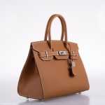 Hermes Birkin 30 Sellier Gold Madame Grain leather Palladium Hardware - 2020, Y - Image 3