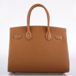 Hermes Birkin 30 Sellier Gold Madame Grain leather Palladium Hardware - 2020, Y - Image 4