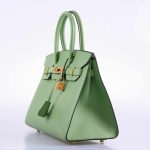 Hermes Birkin 30 Sellier Vert Criquet Madame Grain Gold Hardware - 2020, Y - Image 7