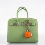 Hermes Birkin 30 Sellier Vert Criquet Madame Grain Palladium Hardware - 2020, Y - Image 11