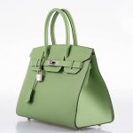 Hermes Birkin 30 Sellier Vert Criquet Madame Grain Palladium Hardware - 2020, Y - Image 4