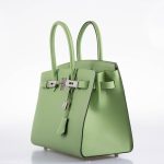 Hermes Birkin 30 Sellier Vert Criquet Madame Grain Palladium Hardware - 2020, Y - Image 6