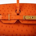 Hermes Birkin 30 Tangerine Ostrich with Gold Hardware - 2016, X - Image 11