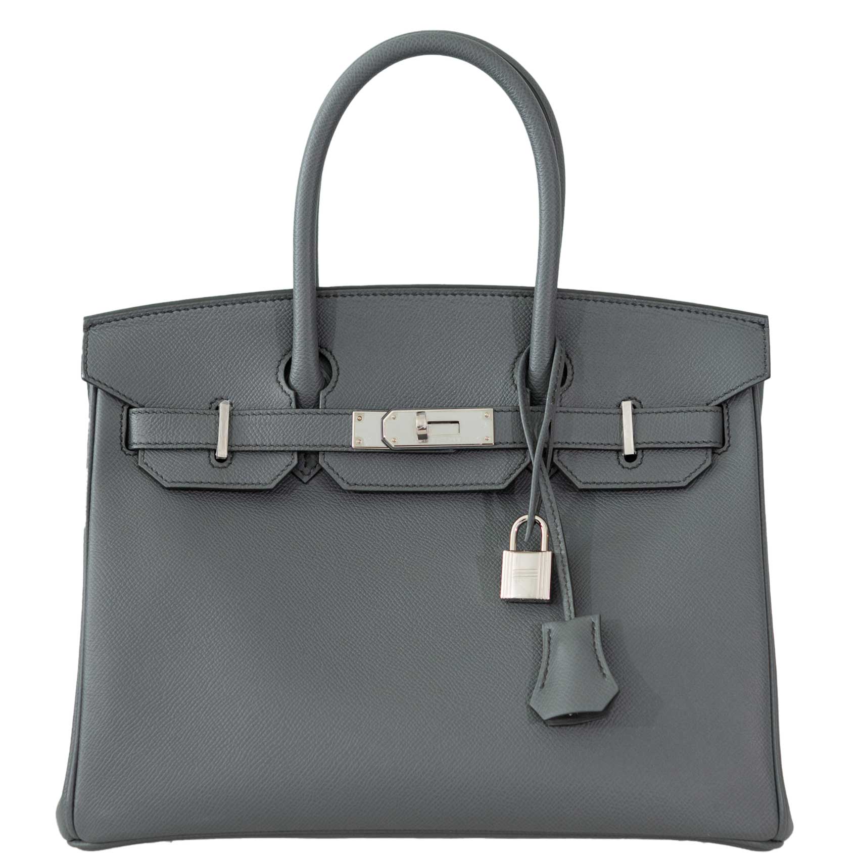 Hermes-Birkin-30-Vert-Amande-Epsom-with-Palladium-Hardware-2021-Z Hermes Birkin 30 Vert Amande Epsom with Palladium Hardware - 2021, Z - Image 1