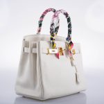 Hermes Birkin 30 White Clemence with Gold Hardware - 2016, X - Image 6