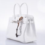 Hermes Birkin 30 White Clemence with Palladium Hardware - 2016, X - Image 14
