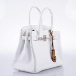 Hermes Birkin 30 White Clemence with Palladium Hardware - 2016, X - Image 5
