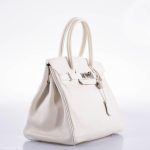 Hermes Birkin 30 White Swift with Palladium Hardware - 2007, K Square - Image 9
