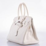 Hermes Birkin 30 White Swift with Palladium Hardware - 2007, K Square - Image 2