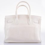 Hermes Birkin 30 White Swift with Palladium Hardware - 2007, K Square - Image 10