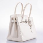 Hermes Birkin 30 White Swift with Palladium Hardware - 2007, K Square - Image 4