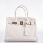 Hermes Birkin 30 White Swift with Palladium Hardware - 2007, K Square - Image 5