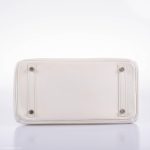 Hermes Birkin 30 White Swift with Palladium Hardware - 2007, K Square - Image 6
