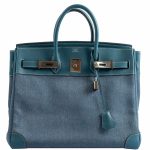 Hermes Birkin 32 HAC Denim & Blue Jean Gulliver Leather Palladium Hardware - Image 13