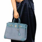Hermes Birkin 32 HAC Denim & Blue Jean Gulliver Leather Palladium Hardware - Image 16