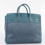 Hermes Birkin 32 HAC Denim & Blue Jean Gulliver Leather Palladium Hardware - Image 4